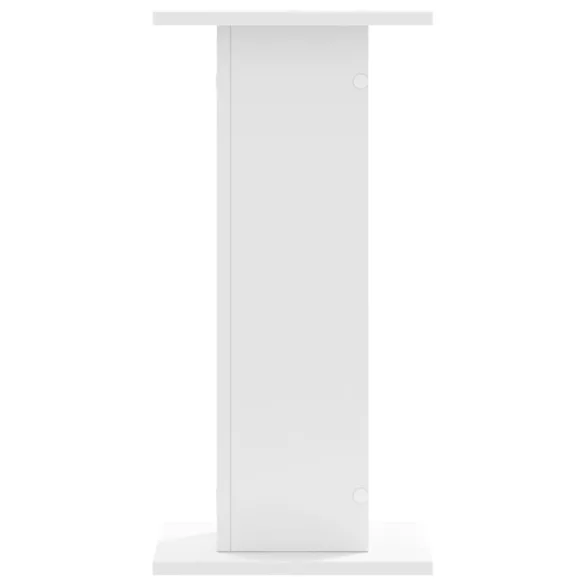 2 db fehér szerelt fa hangszóróállvány 30 x 30 x 60 cm