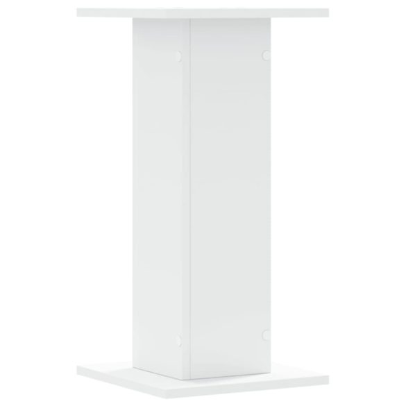 2 db fehér szerelt fa hangszóróállvány 30 x 30 x 60 cm