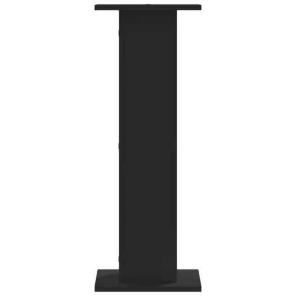 2 db fekete szerelt fa hangszóróállvány 30 x 30 x 80 cm