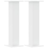 2 db fehér szerelt fa hangszóróállvány 30 x 30 x 95 cm