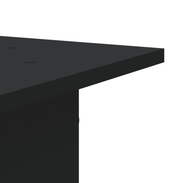 2 db fekete szerelt fa hangszóróállvány 30 x 30 x 95 cm