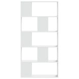 5-szintes fehér szerelt fa könyvespolc 80,5 x 23,5 x 162,5 cm