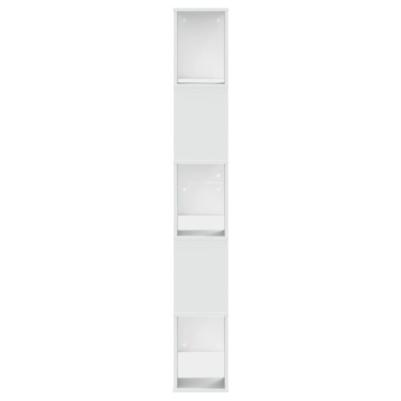5-szintes fehér szerelt fa könyvespolc 80,5 x 23,5 x 162,5 cm
