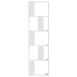 5 szintes fehér szerelt fa könyvespolc 45 x 23,5 x 162,5 cm