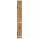 5 szintes kézműves tölgy színű fa könyvespolc 45x23,5x162,5 cm