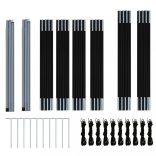 9 személyes sötétkék és kék szövet kempingsátor