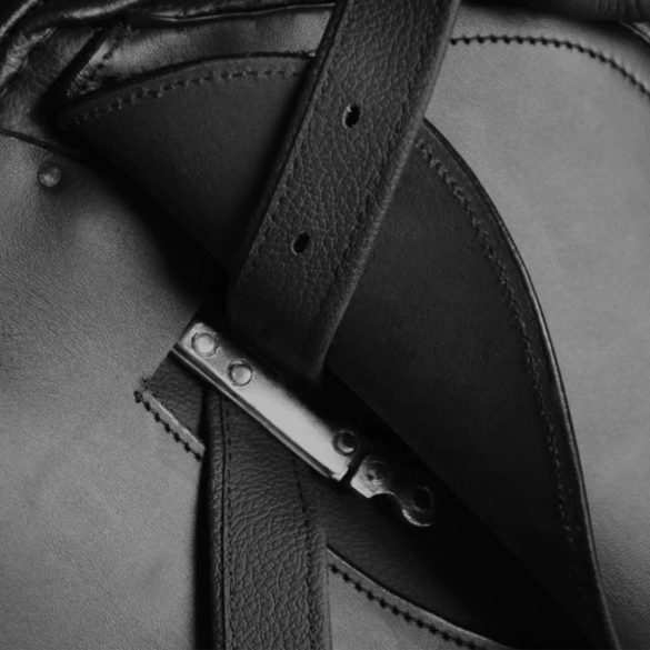 Lovaglás Nyereg Készlet 17,5 Valódi Bőr Fekete 18 cm 5-az-1- be"