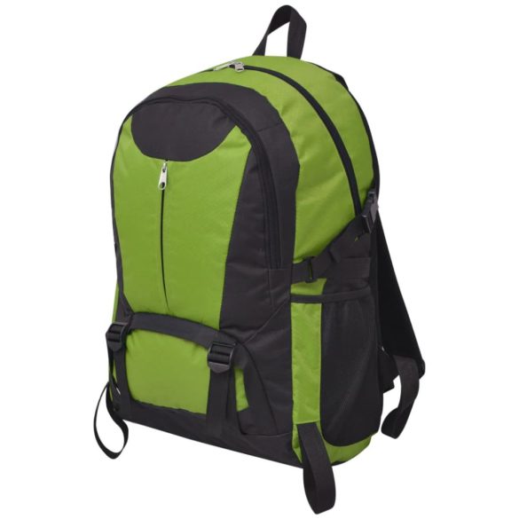 Fekete és zöld 40 L túrázó hátizsák