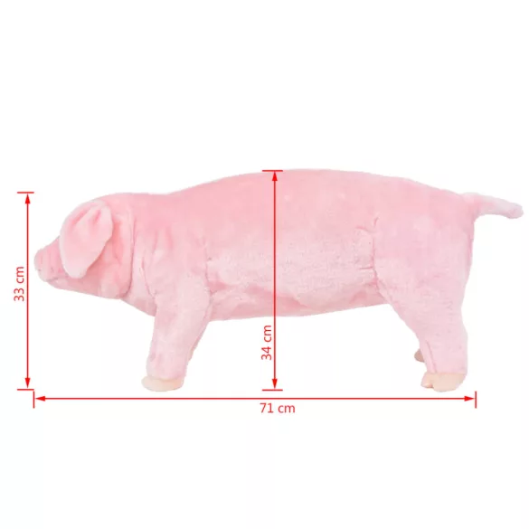 rózsaszín álló malac plüssjáték XXL