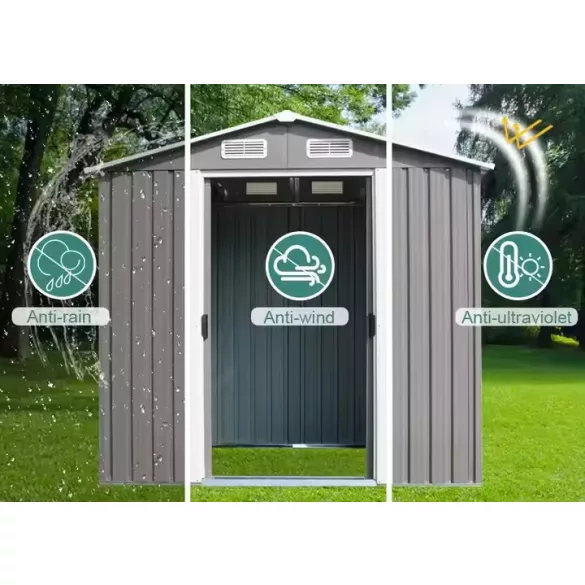 Archer stabil fém kerti tároló 2500 - 196cm x 131cm 2,57m2 magasított kivitel