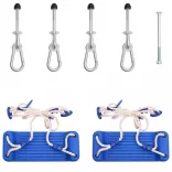 2 db kék polietilén hinta kötéllel 37 x 15 cm