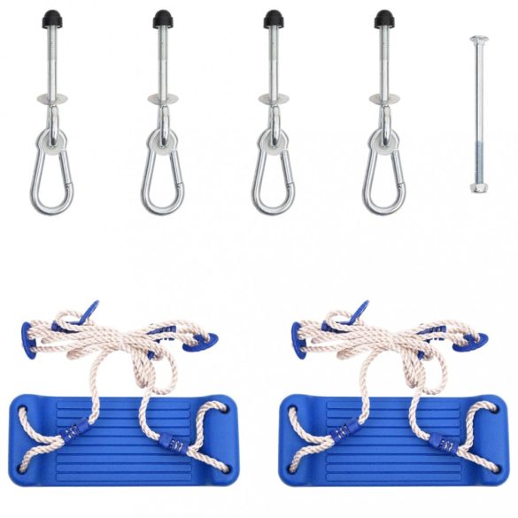 2 db kék polietilén hinta kötéllel 37 x 15 cm