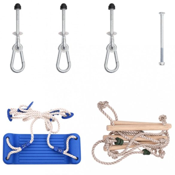 kék polietilénnel hinta kötéllétrával