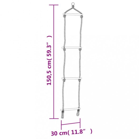 kék polietilénnel hinta kötéllétrával