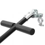 fekete acél kerékpár-utánfutó/kézikocsi 155 x 60 x 83 cm