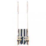 kék fa és pamut babahinta biztonsági övvel