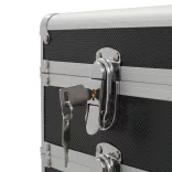 fekete alumínium sminkbőrönd