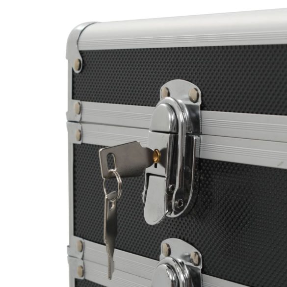 fekete alumínium sminkbőrönd