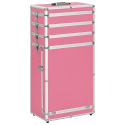 rózsaszín alumínium sminkbőrönd
