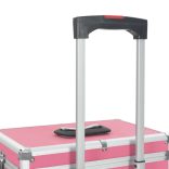 rózsaszín alumínium sminkbőrönd