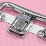 rózsaszín alumínium sminktáska 22 x 30 x 21 cm