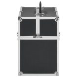 fekete alumínium sminktáska 38 x 23 x 34 cm