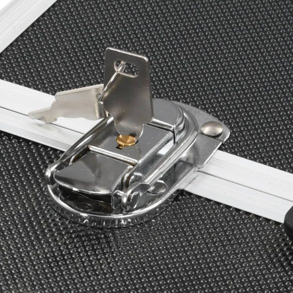 fekete alumínium sminktáska 38 x 23 x 34 cm