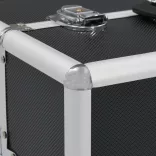 fekete alumínium sminktáska 37 x 24 x 35 cm