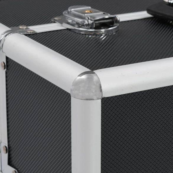 fekete alumínium sminktáska 37 x 24 x 35 cm