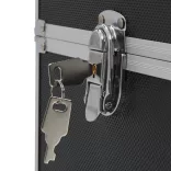 fekete alumínium sminktáska 37 x 24 x 35 cm