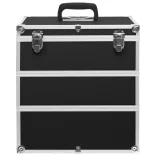 fekete alumínium sminktáska 37 x 24 x 40 cm