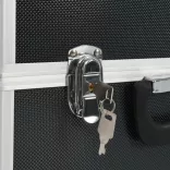 fekete alumínium szerszámosláda 38 x 22,5 x 34 cm