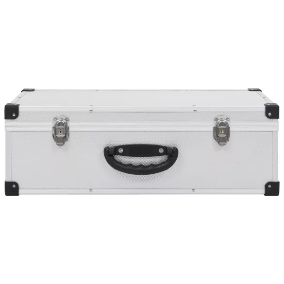 80 db-os ezüstszínű alumínium és ABS CD-tartó