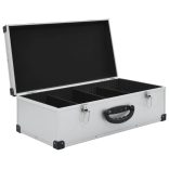 80 db-os ezüstszínű alumínium és ABS CD-tartó