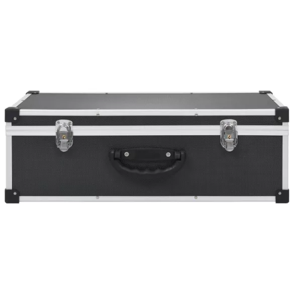 80 db-os fekete alumínium és ABS CD-tartó