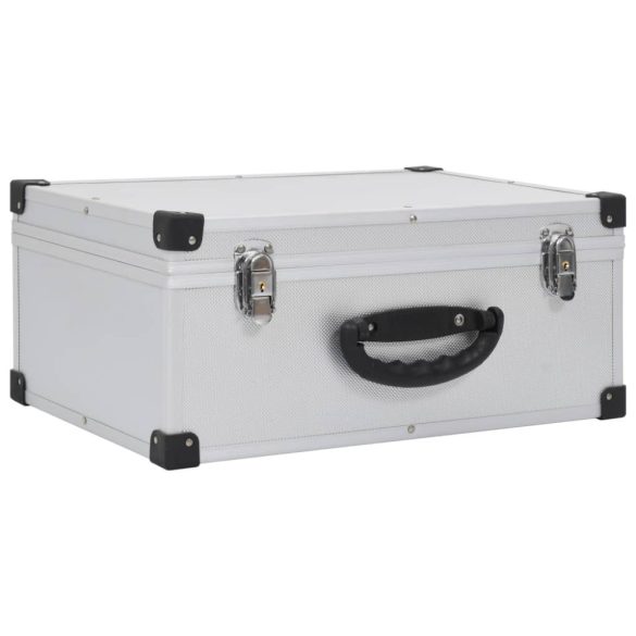 60 db-os ezüstszínű alumínium és ABS CD-tartó