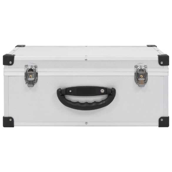 60 db-os ezüstszínű alumínium és ABS CD-tartó