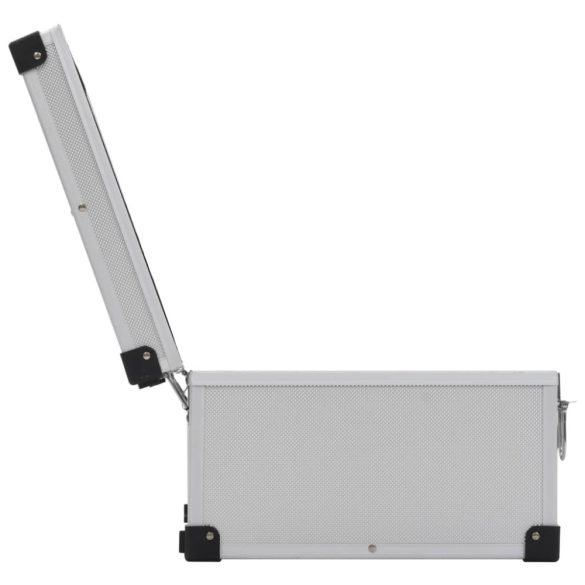 60 db-os ezüstszínű alumínium és ABS CD-tartó