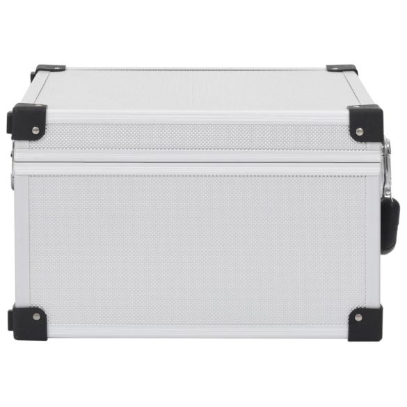 40 db-os ezüstszínű alumínium és ABS CD-tartó