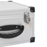 40 db-os ezüstszínű alumínium és ABS CD-tartó