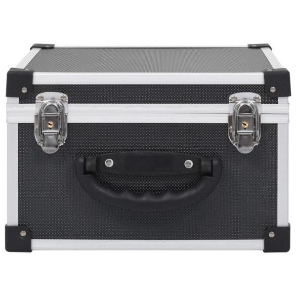 40 db-os fekete alumínium és ABS CD-tartó