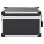 40 db-os fekete alumínium és ABS CD-tartó