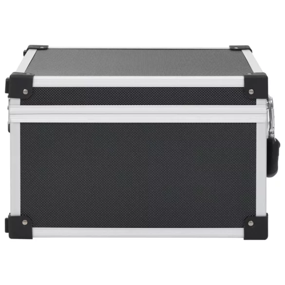 40 db-os fekete alumínium és ABS CD-tartó