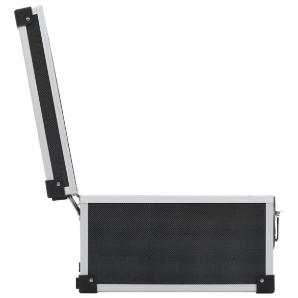 40 db-os fekete alumínium és ABS CD-tartó