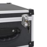 40 db-os fekete alumínium és ABS CD-tartó