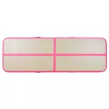 rózsaszín PVC felfújható tornaszőnyeg pumpával 300x100x10 cm