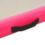 rózsaszín PVC felfújható tornaszőnyeg pumpával 300x100x10 cm