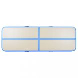 kék PVC felfújható tornaszőnyeg pumpával 300 x 100 x 10 cm
