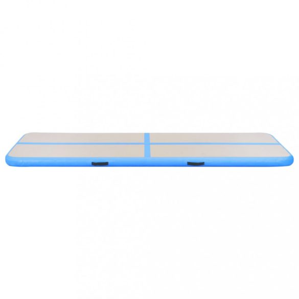 kék PVC felfújható tornaszőnyeg pumpával 300 x 100 x 10 cm