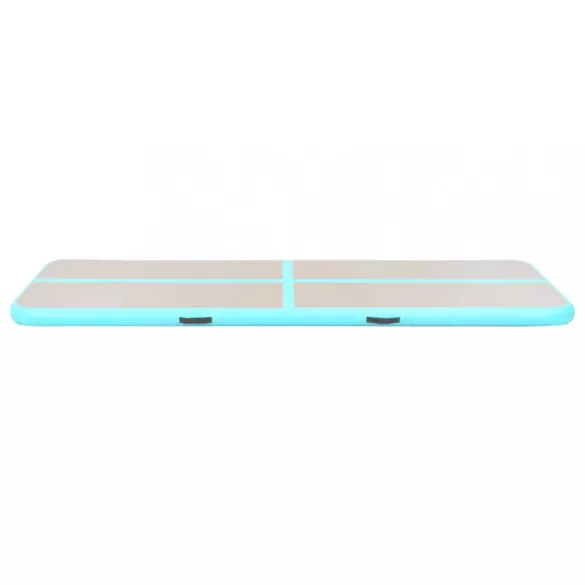 zöld PVC felfújható tornaszőnyeg pumpával 300 x 100 x 10 cm